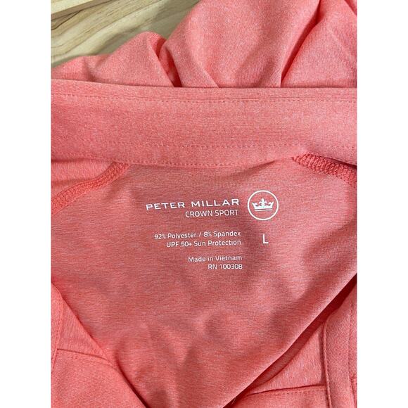 Peter Millar Crown Sport Men Polo Shirt Golf The Country Club Brookline Orange L - Picture 5 of 10